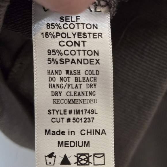 VOCAL Gray Top With Silver Grommets Med - Picture 4 of 8